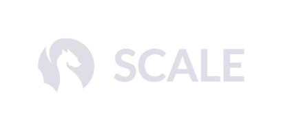 The SCALE logo faded to low opacity
