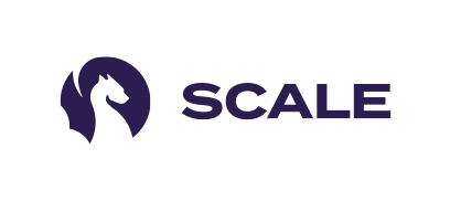 The SCALE wordmark recreated in a different typeface